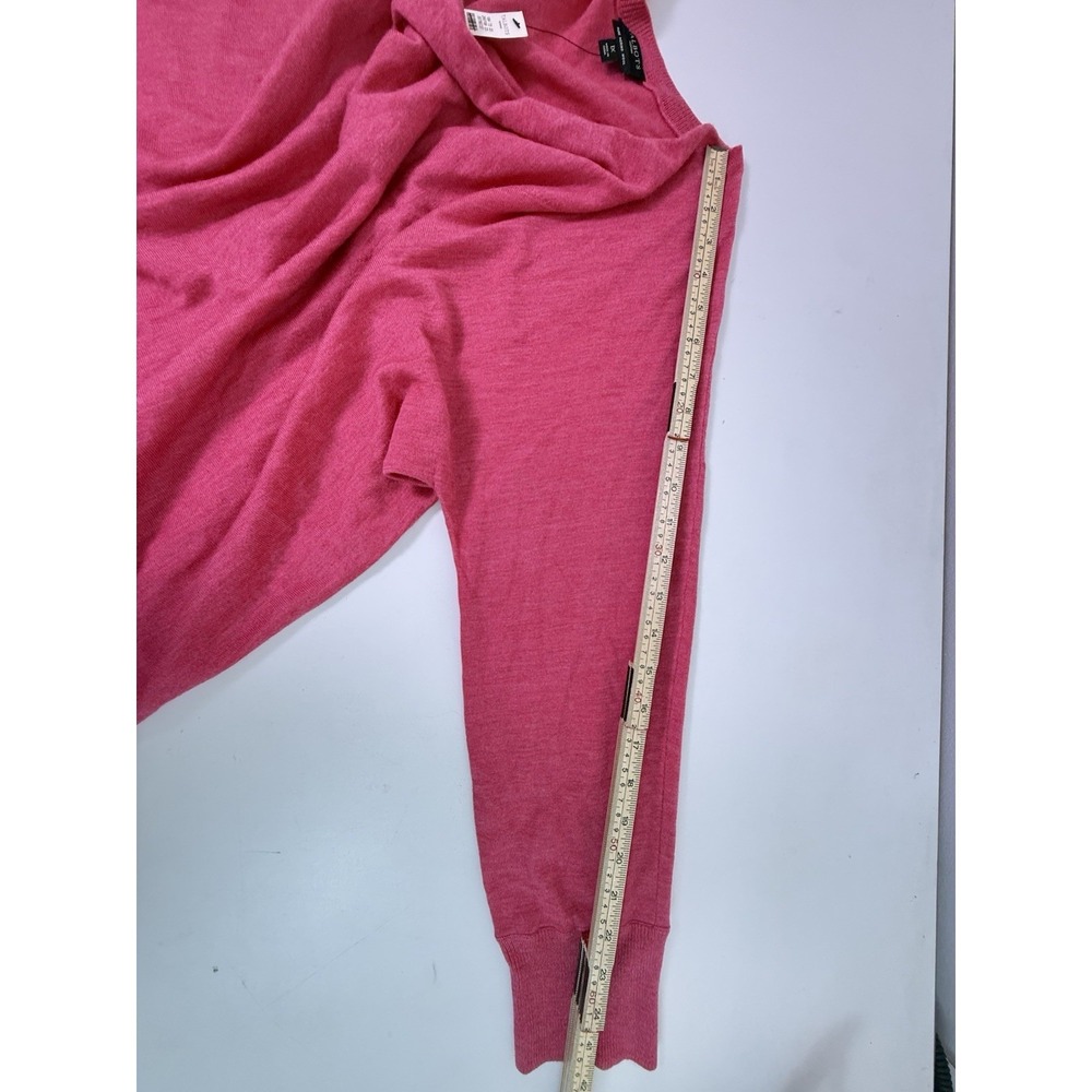 Talbots 100% Merino Wool Sweater 1X Pink Cowl Neck Lightweight Plus NWT - Picture 6 of 10